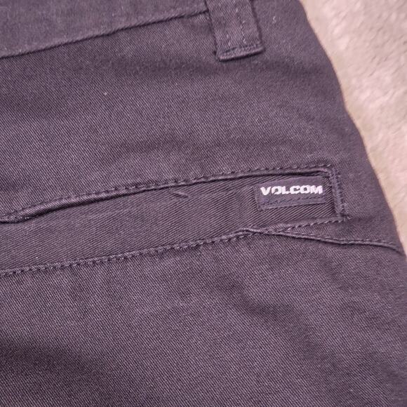 Volcom Mens Chino Shorts Size 30 Black Casual Surf Skate 10.5" Inseam - Picture 7 of 8